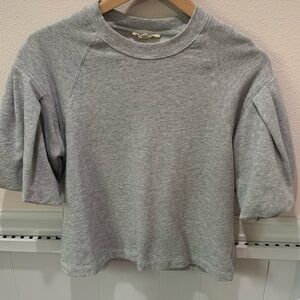 Madewell Puff Sleeve Sweatshirt Sleeve